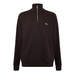 поларена,блуза,облекла,на,разпродажба,мъжки,ежедневни,облекла,мъжки,горнища,с,качулка,lacoste,men's,quarter,zip,fleece,top,brown,3la