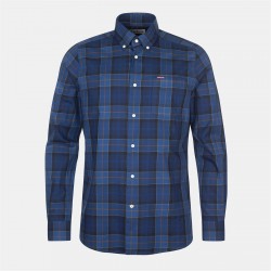 риза,с,дълъг,ръкав,облекла,на,разпродажба,мъжки,ризи,barbour,wetheram,long,sleeve,tartan,shirt,midnight,tn54