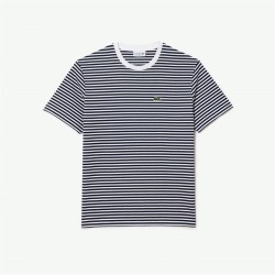юношеска,тениска,облекла,на,разпродажба,мъжки,тениски,lacoste,striped,t,shirt,junior,navy,522