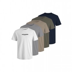 мъжка,тениска,мъжки,тениски,jack,and,jones,5,pack,short,sleeve,t,shirt,mens,white,grey,navy,olive,beige
