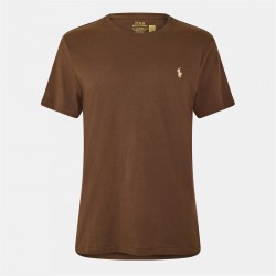 тениска,облекла,на,разпродажба,мъжки,тениски,polo,ralph,lauren,men's,regular,fit,custom,t,shirt,nutmeg,brown