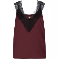 дамски,ризи,boss,belinga,satin,top,open,red