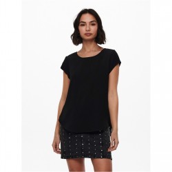 тениска,дамски,ризи,дамски,облекла,размер,only,vic,short,sleeve,solid,t,shirt,black