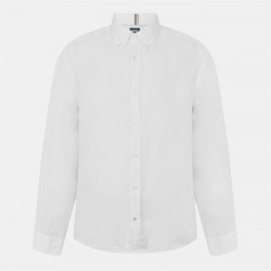 риза,облекла,на,разпродажба,мъжки,ризи,boss,men's,h,liam,long,sleeve,plain,shirt,white,100