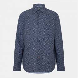 облекла,на,разпродажба,мъжки,ризи,boss,men's,hbb,chal,kent,patterned,short,sleeve,shirt,dark,blue,404