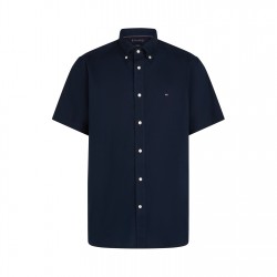 риза,облекла,на,разпродажба,мъжки,ризи,tommy,hilfiger,men's,flex,poplin,short,sleeve,plain,shirt,desert,sky