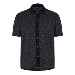 риза,с,къс,ръкав,мъжки,ризи,ps,paul,smith,men,s,button,front,short,sleeve,patterned,shirt,black,79
