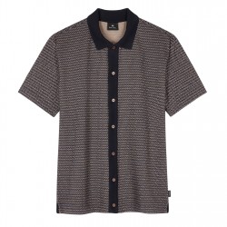 облекла,на,разпродажба,мъжки,ризи,ps,paul,smith,men's,button,front,short,sleeve,patterned,shirt,blue,49