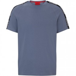 тениска,мъжки,пижами,hugo,sporty,tape,t,shirt,open,blue,462