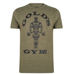 Мъжка тениска Golds Gym Muscle Joe T Shirt Mens - Army Green мъжка,тениска,мъжки,долни,дрехи,golds,gym,muscle,joe,t,shirt,mens,army,green