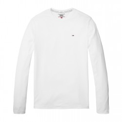 тениска,мъжки,тениски,tommy,jeans,original,long,sleeve,t,shirt,white