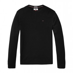 тениска,мъжки,тениски,tommy,jeans,original,long,sleeve,t,shirt,black