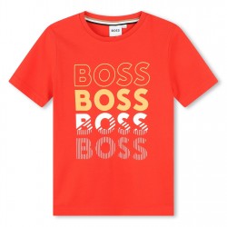 юношеска,тениска,детски,облекла,boss,bold,logo,t,shirt,juniors,red,997