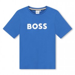 юношеска,тениска,детски,облекла,boss,large,logo,tee,juniors,elec,blue,872
