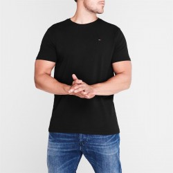 тениска,с,къс,ръкав,мъжки,тениски,tommy,jeans,crew,neck,tee,black