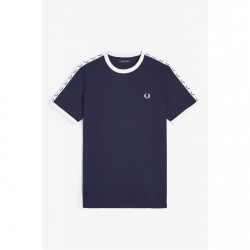 мъжки,тениски,fred,perry,tape,tee,carbon,blue,266
