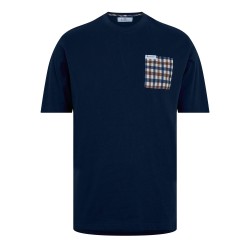 тениска,мъжки,тениски,aquascutum,checked,t,shirt,navy,check