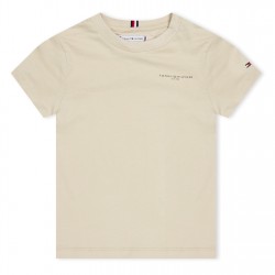 детска,тениска,детски,3/4,панталони,tommy,hilfiger,unisex,kids',mini,corp,logo,t,shirt,beige,aci