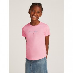 тениска,детски,облекла,tommy,hilfiger,tommy,script,slim,tee,ss,pink,tpf