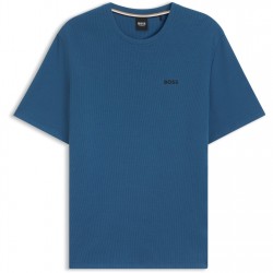 тениска,мъжки,тениски,boss,men's,waffle,t,shirt,structured,design,blue,462