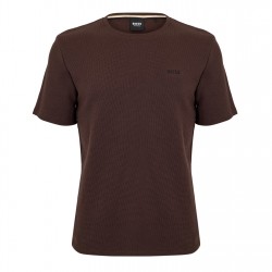 тениска,мъжки,тениски,boss,men's,waffle,t,shirt,structured,design,brown,207