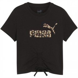 детска,тениска,разпродажба,puma,детски,тениски,puma,ess+,animal,knotted,tee,g,t,shirt,girls,puma,black