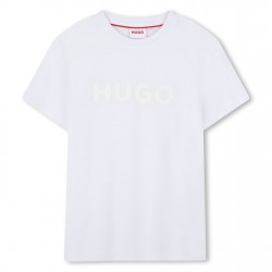юношеска,тениска,детски,облекла,hugo,logo,t,shirt,juniors,white,10p