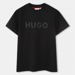 тениска,детски,3/4,панталони,hugo,kids',t,shirt,black,09b