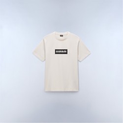 Мъжка тениска Napapijri Nap Box Logo Short Sleeve T-shirt Mens - Beige N1J мъжка,тениска,облекла,на,разпродажба,мъжки,тениски,napapijri,nap,box,logo,short,sleeve,t,shirt,mens,beige,n1j