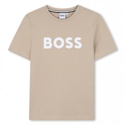 юношеска,тениска,детски,облекла,boss,logo,t,shirt,juniors,sand,249