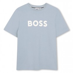 тениска,детски,3/4,панталони,boss,kids',logo,t,shirt,pale,blue
