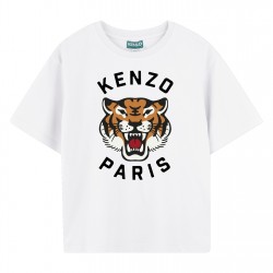 юношеска,тениска,детски,3/4,панталони,kenzo,tiger,t,shirt,juniors,white,10p