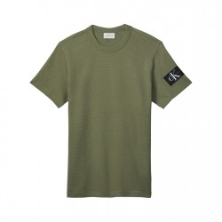 облекла,на,разпродажба,мъжки,тениски,calvin,klein,jeans,badge,waffle,tee,deep,lichen