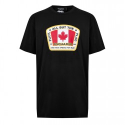 облекла,на,разпродажба,мъжки,тениски,dsquared2,canada,flag,printed,tee,black
