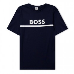 юношеска,тениска,детски,тениски,детски,облекла,boss,logo,t,shirt,juniors,navy,849