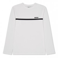 детски,тениски,boss,logo,top,juniors,white,10p