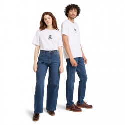 фланелка,с,къс,ръкав,мъжки,тениски,timberland,print,stack,logo,short,sleeve,tee,w,white