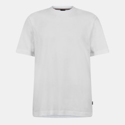 тениска,мъжки,тениски,boss,men,s,htaut,81,black,cotton,t,shirt,white,100