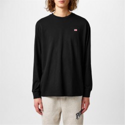 тениска,облекла,на,разпродажба,мъжки,тениски,polo,sport,side,logo,long,sleeve,t,shirt,polo,black
