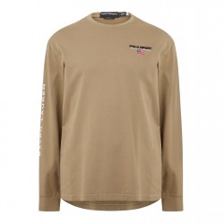 тениска,облекла,на,разпродажба,мъжки,тениски,polo,sport,side,logo,long,sleeve,t,shirt,desert,khaki