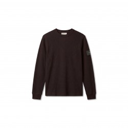 Тениска Calvin Klein Jeans Mens Waffle Badge Cotton Long-Sleeve T-Shirt - Black тениска,мъжки,тениски,calvin,klein,jeans,men,s,waffle,badge,cotton,long,sleeve,t,shirt,black