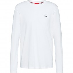 Тениска Hugo Derol Long Sleeve T Shirt - White тениска,мъжки,тениски,hugo,derol,long,sleeve,t,shirt,white