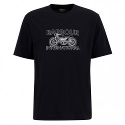 тениска,мъжки,тениски,barbour,international,mens,cowl,motorbike,graphic,t,shirt,black,bk11