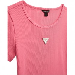 тениска,детски,3/4,панталони,guess,kids',knitted,logo,slim,fit,t,shirt,pure,white