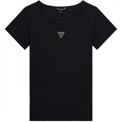 тениска,guess,kids,knitted,logo,slim,fit,t,shirt,jet,black,jblk