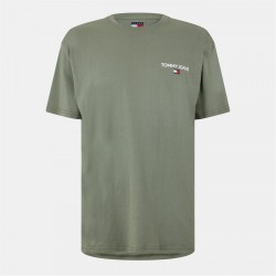 тениска,мъжки,тениски,tommy,jeans,back,flag,logo,t,shirt,ess,olive