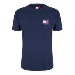 тениска,мъжки,тениски,tommy,jeans,back,flag,logo,t,shirt,flag,basic,navy