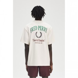 тениска,облекла,на,разпродажба,мъжки,тениски,fred,perry,men's,embroidered,club,backprint,regular,fit,t,shirt,ecru,560