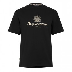 тениска,мъжки,тениски,aquascutum,aquact,logo,tee,sn62,black