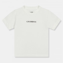 тениска,детски,3/4,панталони,cp,company,kids',centre,logo,regular,fit,t,shirt,white,10135